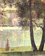 Georges Seurat Die Seine bei Courbevoie oil painting